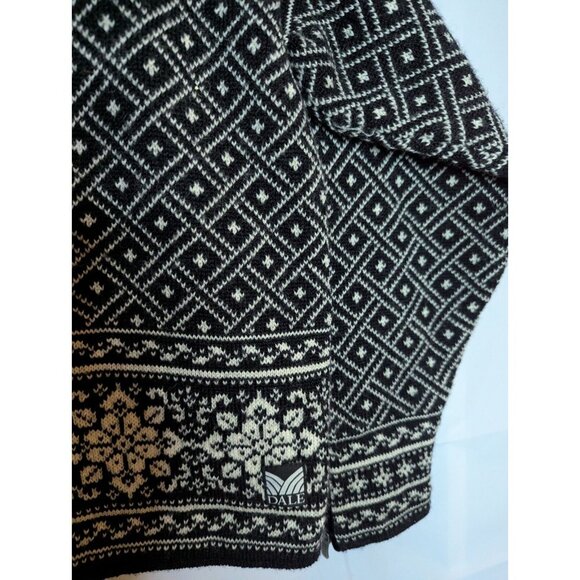 Dale of Norway New Wool Zip Sweater Cardigan Black & White Size S See Descriptio - Picture 6 of 14
